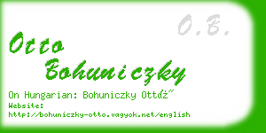 otto bohuniczky business card